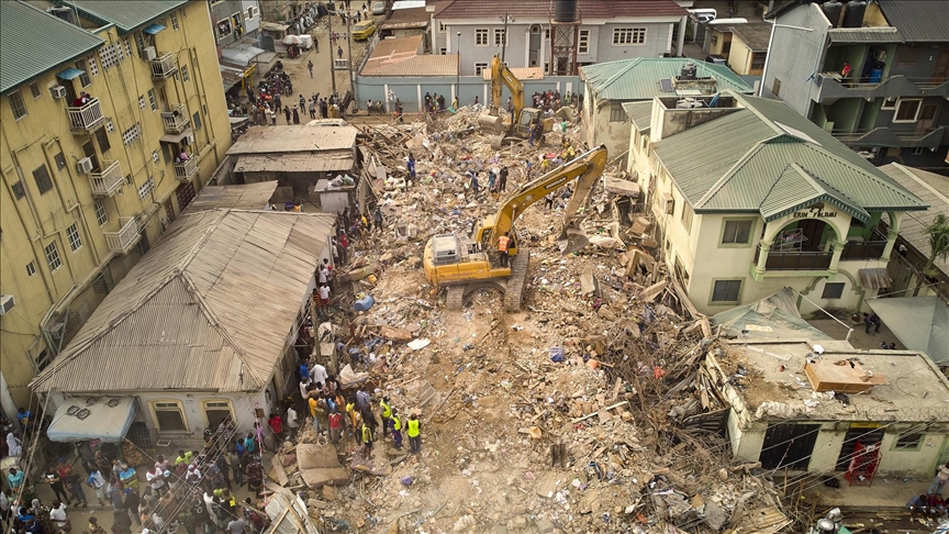 3-story building collapses in Nigeria’s Lagos state