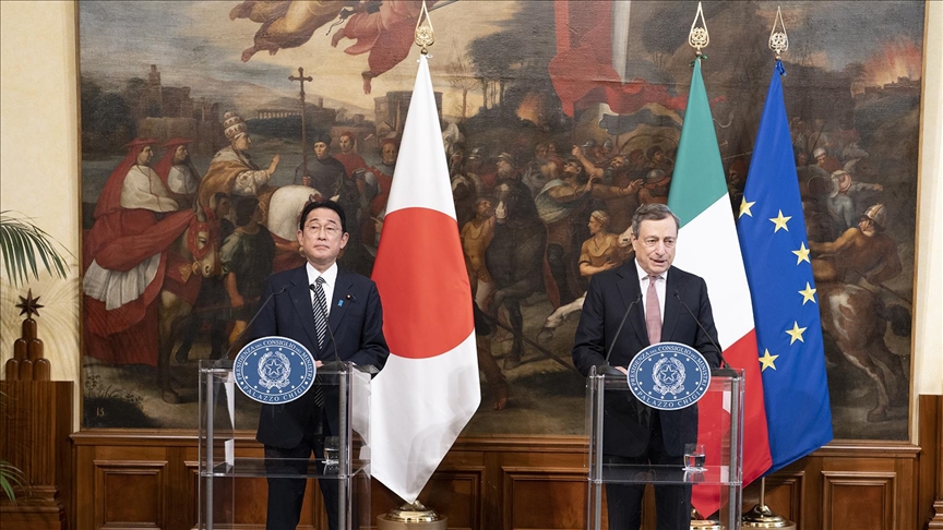 Italy, Japan vow to exert pressure on Russia to end war
