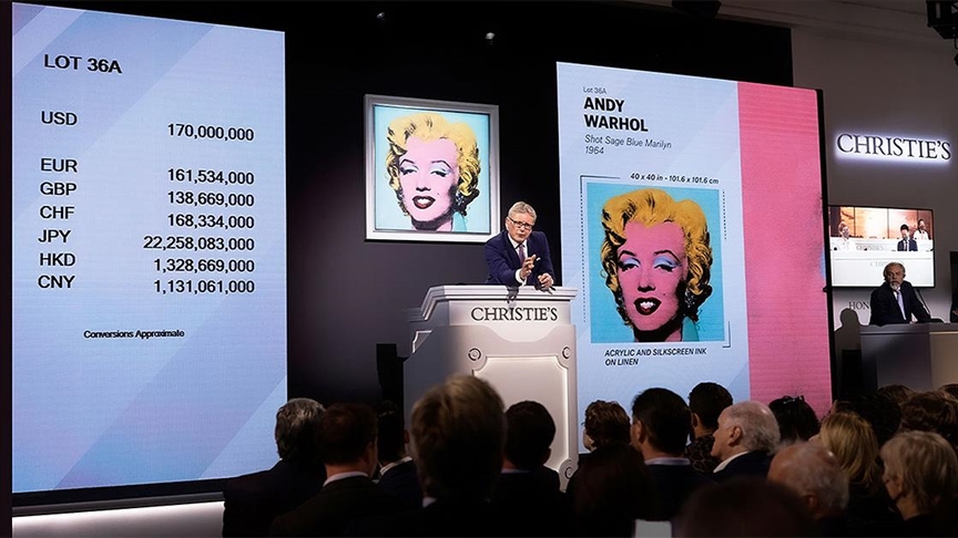 Andy Warhol'un Marilyn Monroe portresi 195 milyon dolara satıldı