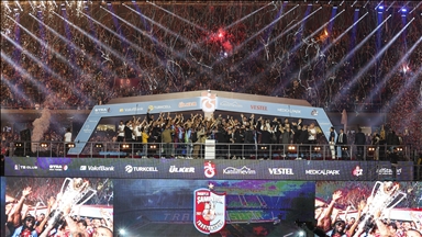 Trabzonspor celebrate Turkish league title in grand style, fans escort team ship to hail champions