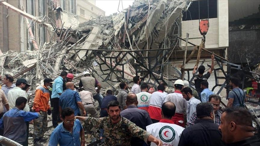 Death toll from building collapse in Iran rises to 14