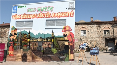 Bursa'daki trafolar Türk Dünyası Kültür Başkenti temasıyla renklendi