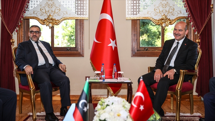 Bakan Soylu, Libya Devlet Yüksek Konseyi Başkanı Mişri ile görüştü 