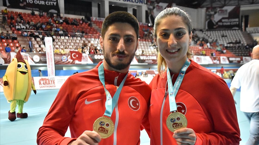 Avrupa Karate Şampiyonası'nda Eda Eltemur ve Erman Eltemur altın madalya kazandı