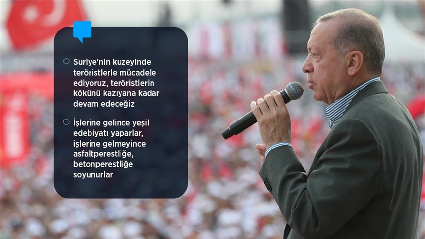 Cumhurbaşkanı Erdoğan: Bugün vizyon olarak konuştuklarımız, yarın ülkemizin hakikatleri olarak önümüze çıkacaktır