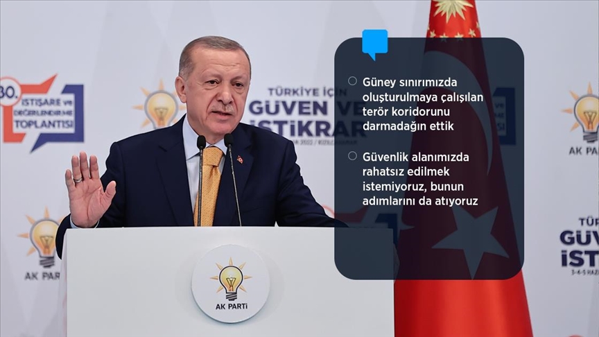 Cumhurbaşkanı Erdoğan: Güney sınırlarımızdaki güvenlik hattımızın eksiklerini yeni harekatlarla tamamlayacağız