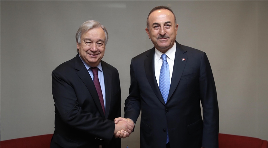 Turkish foreign minister, UN chief discuss efforts for grain exports from Ukraine