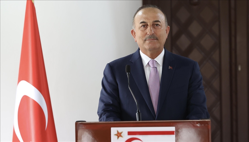 Turkish foreign minister reiterates support on 2-state solution for Cyprus
