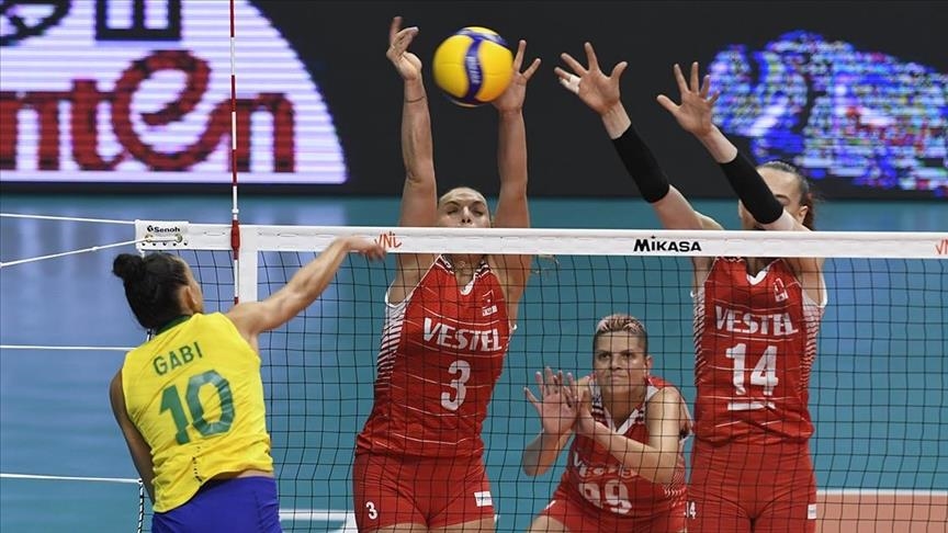 Women's volleyball team loses to host Brazil in Nations League