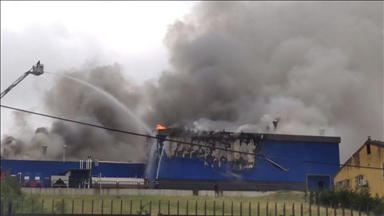 Kocaeli'de kimya fabrikasında çıkan yangına müdahale ediliyor