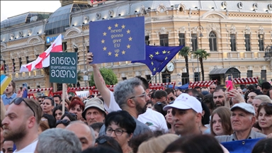 Thousands march across Georgia in support of country's bid for EU membership