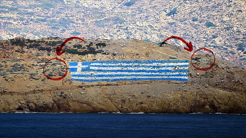 AA filmon ushtarët grekë dhe armatimin e rëndë në ishullin Pserimos