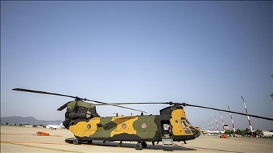 Вертолет типа CH-47 Chinook присоединился к тушению пожара в Мармарисе