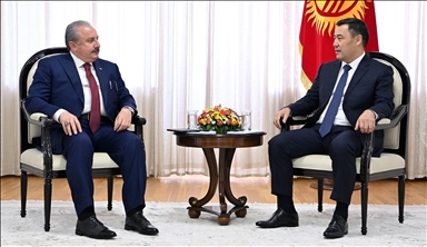 دیدار رئیس مجلس ترکیه با رئیس جمهور قرقیزستان در چولپان‌آتا