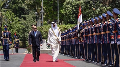 دیدار السیسی با امیر قطر در قاهره
