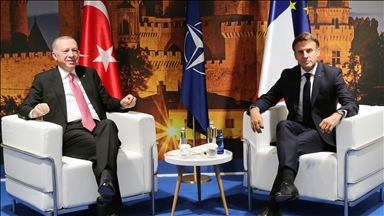 Turkish president meets French counterpart in Madrid