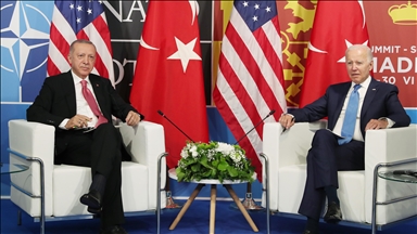 Turkish President Erdogan meets US' Biden in Madrid