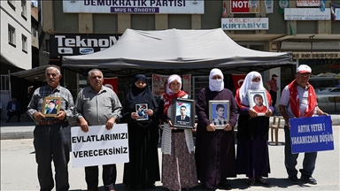 Muşlu aileler evlatları için HDP il binası önündeki oturma eylemini sürdürdü