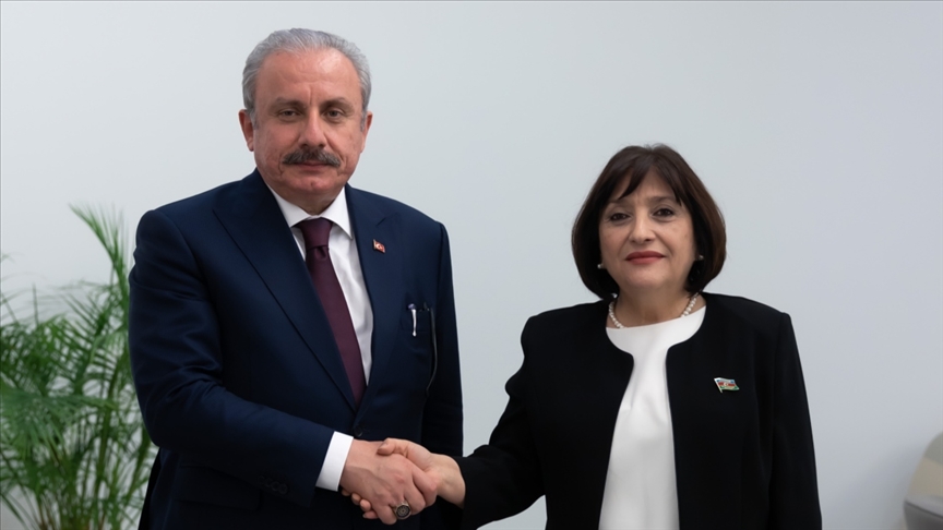 TBMM Başkanı Şentop, Azerbaycan Milli Meclis Başkanı Gafarova ile bir araya geldi