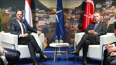 Turkish president meets with Dutch prime minister in Madrid