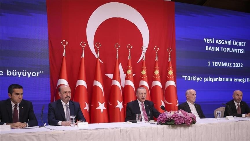 Serokomar Erdogan zêdebûna mehaneya kêmtirîn eşkere kir