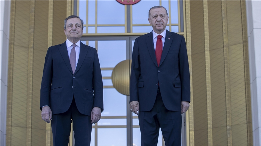 أردوغان يستقبل رئيس الوزراء الإيطالي بمراسم رسمية