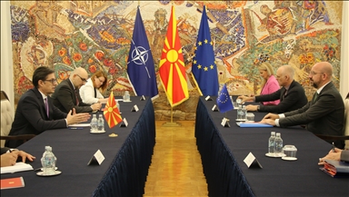 Пендаровски оствари средба со претседателот на Европскиот совет, Шарлс Мишел