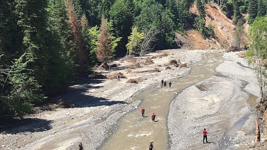 Kastamonu'da selde kaybolan gencin bulunması için çalışmalar 10. gününde sürüyor