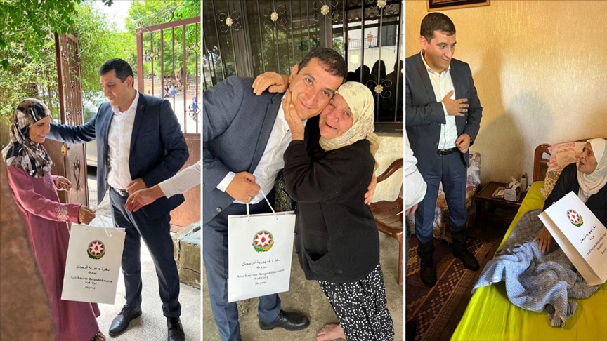 Lübnan'daki Azerbaycan Konsolosu 3 yıldır Kurbanlarını Türkmen köylerinde keserek ihtiyaç sahiplerine dağıtıyor