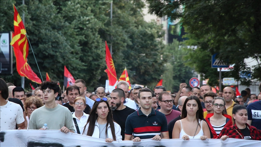Thousands protest in North Macedonia over EU membership compromise Thousands protest in North Macedonia over EU membership compromise