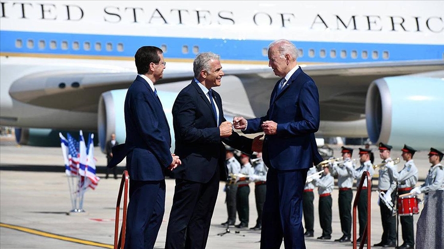 ABD Başkanı Biden, İsrail'de: İki devletli çözüme verdiğim desteğimi tartışacağız