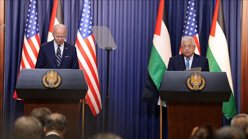 Abbas tells Biden he 'extends hand' for peace with Israel
