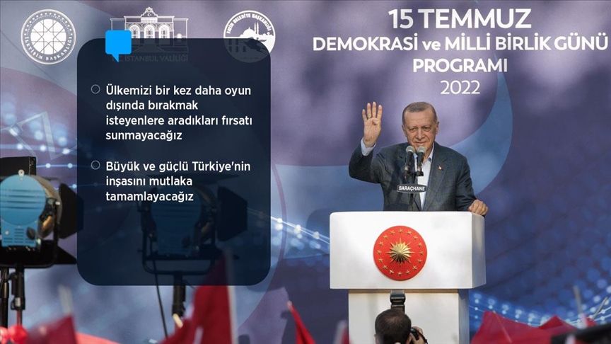 Cumhurbaşkanı Erdoğan: 15 Temmuz gecesi gördük ki son sözü top, tüfek değil iman belirler