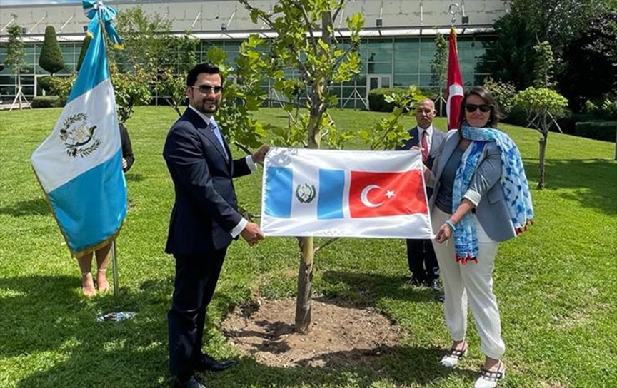 Türkiye y Guatemala plantan árboles para conmemorar el 148 aniversario de sus relaciones diplomáticas