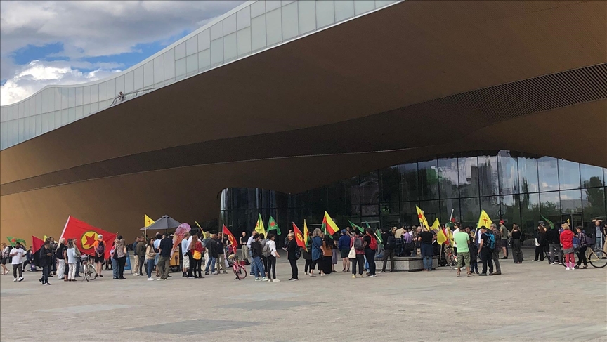 Supporters of YPG/PKK terror group hold demonstration in Finland