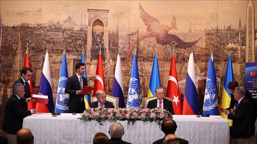 Türkiye, la ONU, Rusia y Ucrania firman acuerdo para reanudar la exportación de grano ucraniano