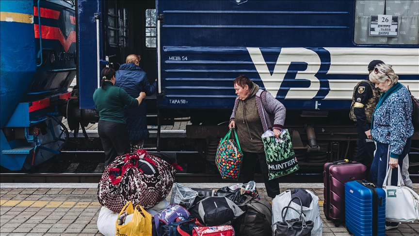 Evacuation train, beacon for people fleeing war in Ukraine