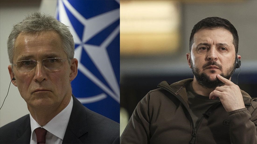 NATO chief, Ukraine’s president discuss military aid, grain shipments