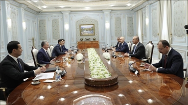 دیدار هیات ترکیه با رئیس‌جمهور ازبکستان در تاشکند