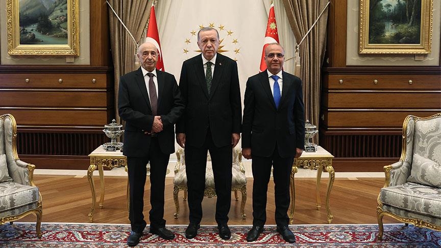 Turkish president receives senior Libyan officials in Ankara