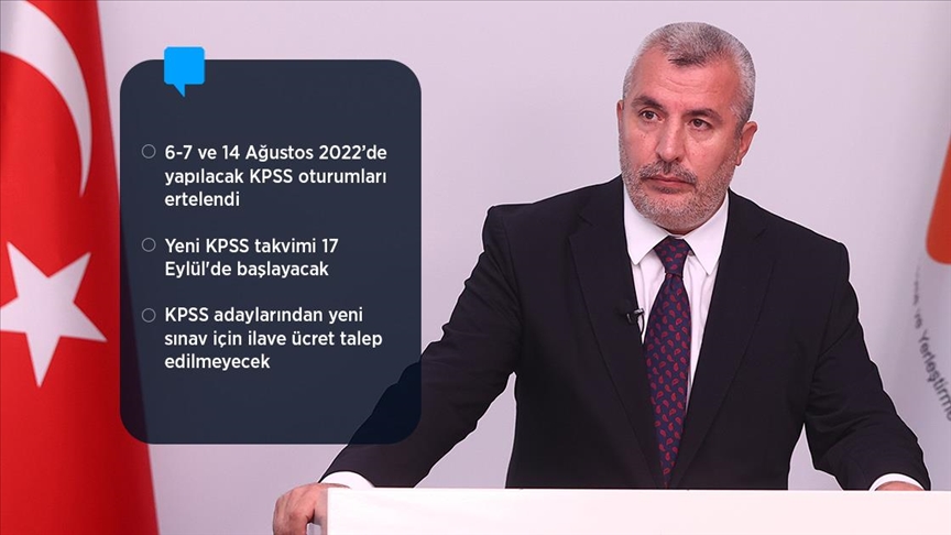 ÖSYM Başkanı Ersoy: 31 Temmuz'da yapılan KPSS oturumları iptal edildi