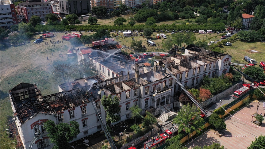 Patients evacuated as fire breaks out at historic Istanbul hospital