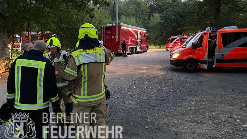 Firefighters struggle to contain blaze at bomb disposal site in Berlin forest