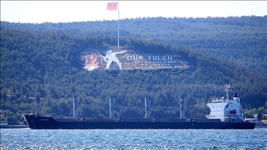 Ukrayna'dan denize açılan mısır yüklü "Navi Star" Çanakkale Boğazı'ndan geçti