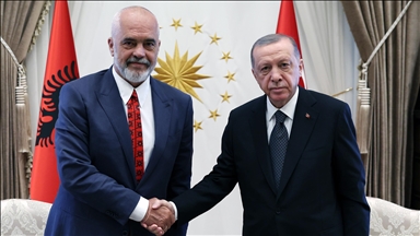 Turkish president receives Albanian premier for talks