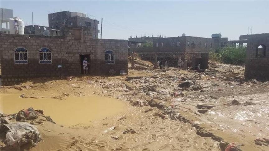 بر اثر وقوع سیل در یمن 91 نفر جان باختند