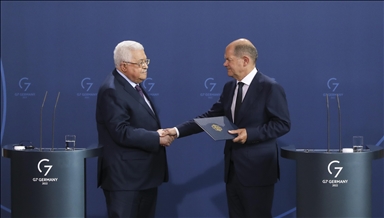 Abbas gjatë vizitës në Berlin apelon për njohjen e shtetit palestinez