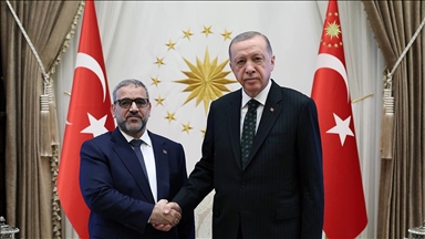Cumhurbaşkanı Erdoğan Libya Yüksek Devlet Konseyi Başkanı Mişri'yi kabul etti