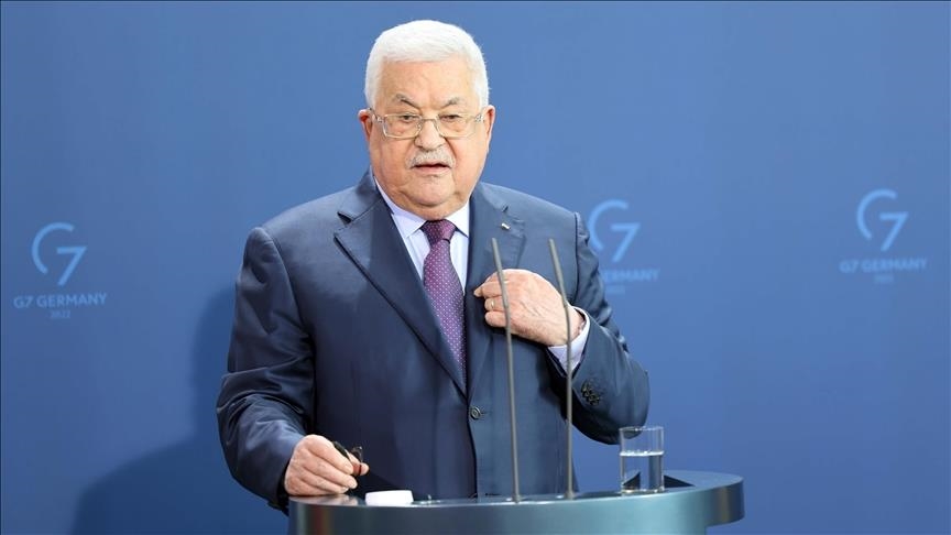 Accueil populaire du Président palestinien, Mahmoud Abbas, de retour d'Allemagne 