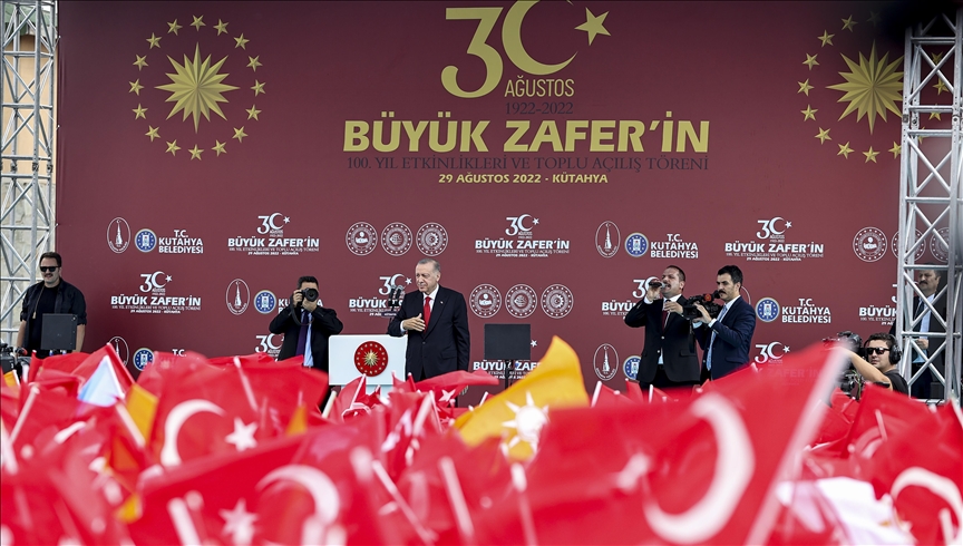 Turkish troops' 1922 offensive most successful example of all-out war: President